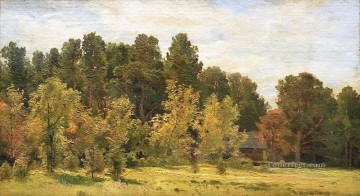 風景 Painting - 森林の端 古典的な風景 イワン・イワノビッチの木